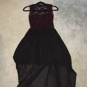 High-Low Maxi Dress w/ lace detailing